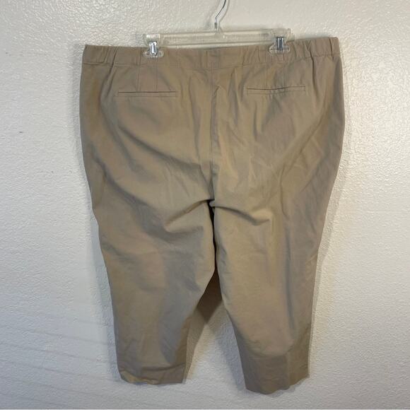 J. Jill Cotton Stretch Cropped Pants Beige Plus Size 22 - Picture 5 of 8